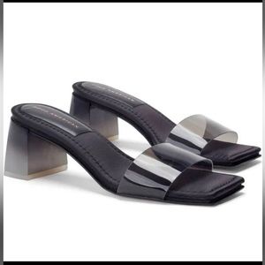 Good American - black block heel, size 8.5 NEVER WORN